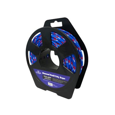 Image showing  1/4 in. x 50 ft. Multicolor Diamond Braid Polypropylene General Purpose Rope