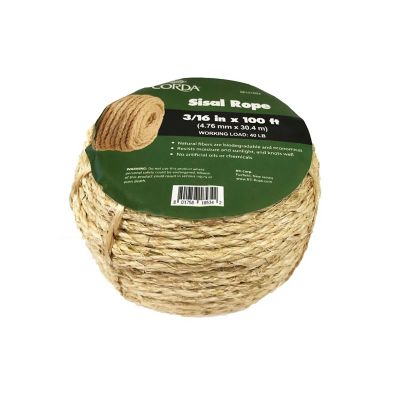 Image showing  3/16 in. x 100 ft. Plant-Based Sisal Rope