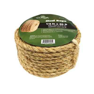 Image showing  1/2 in. x 50 ft. Plant-Based Sisal Rope
