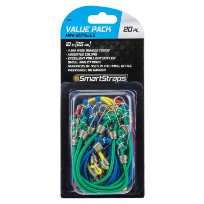 Image showing 7 th SmartStraps Assorted Mini Bungee Cords, 20 pk.