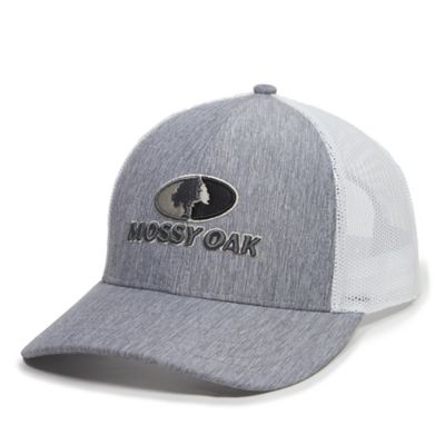Mossy Oak Heathered Grey Trucker Hat
