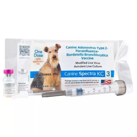 Spectra Canine KC3 Vaccine for Dogs with Syringe 1 Dose Dog Vaccines