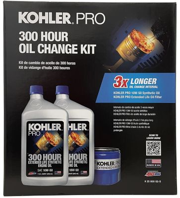 Kohler 300 Hour Oil Change Kit with 10W-50 Oil and Oil Filter