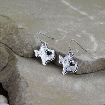 Image showing  I Heart Texas State Charm Earrings