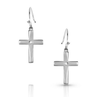 Image showing  River of Lights Opal Cross Earrings