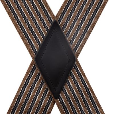 Image showing  Men's Brown Multi Stripe Utility Suspenders, 2 in. x 48 in.