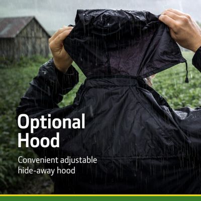 Image showing 8 th John Deere Men's Waterproof 3 pc. Rain Suit with 2 in. Storm Flap, Black