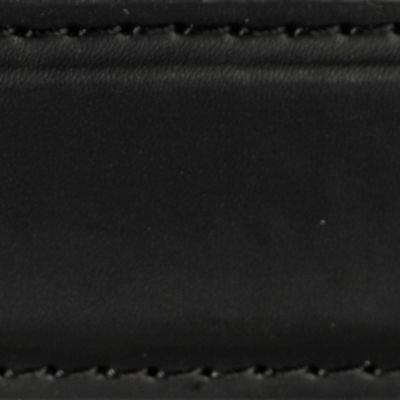 Image showing 5 th Blue Mountain Men's Leather Cut Edge Stitched Belt with Snaps, 34 mm, Black
