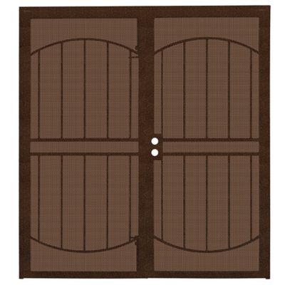 Titan 72 in. x 80 in. Arcada Copper Surface-Mount Outswing Steel Double Security Door with Expanded Metal Screen