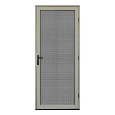Titan 32 in. x 80 in. Surface Mount Almond Ultimate Security Screen Door with Meshtec Screen -  5V0002DL0AL00B