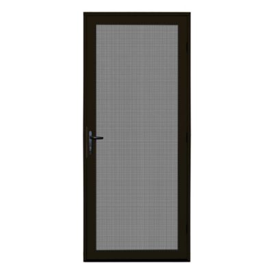 Titan 32 in. x 80 in. Surface Mount Bronze Ultimate Security Screen Door with Meshtec Screen