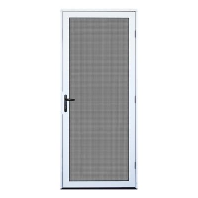 Titan 32 in. x 80 in. Surface Mount White Ultimate Security Screen Door with Meshtec Screen