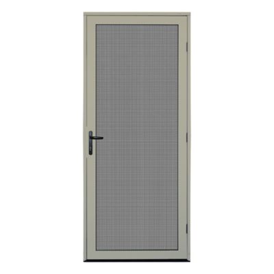 Titan 36 in. x 80 in. Surface Mount Almond Ultimate Security Screen Door with Meshtec Screen