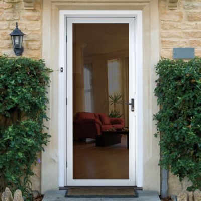 Image showing  36 in. x 80 in. Surface Mount Ultimate Security Screen Door with Meshtec Screen, White