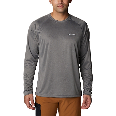 Columbia Men's Fork Stream Heather Long Sleeve Shirt - XL - Grey