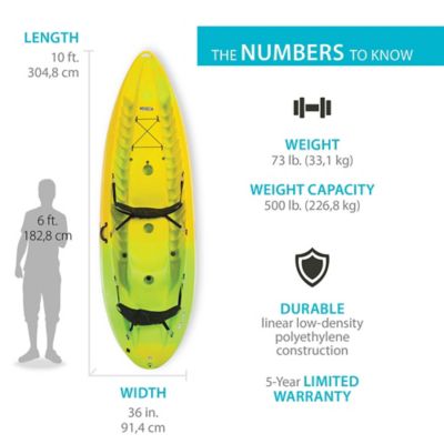 Image showing  10 ft. Manta Tandem Sit-on-Top Kayak, Yellow/Lime