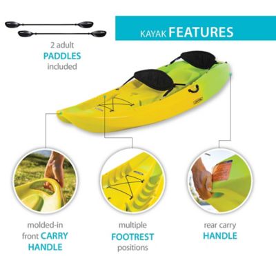 Image showing  10 ft. Manta Tandem Sit-on-Top Kayak, Yellow/Lime