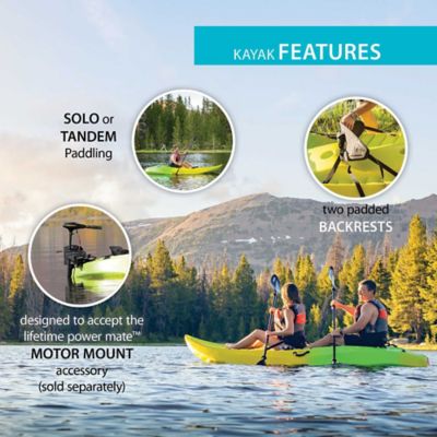 Image showing  10 ft. Manta Tandem Sit-on-Top Kayak, Yellow/Lime