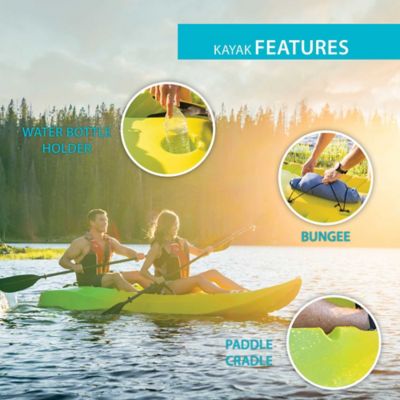 Image showing 5 th Lifetime 10 ft. Manta Tandem Sit-on-Top Kayak, Yellow/Lime