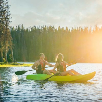 Image showing 8 th Lifetime 10 ft. Manta Tandem Sit-on-Top Kayak, Yellow/Lime