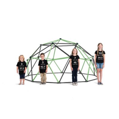 Image showing 6 th Lifetime Climbing Dome, 66 in., Mantis Green/Bronze, 5 ft. 6 in. x 11 ft., 600 lb. Capacity, Ages 3-10