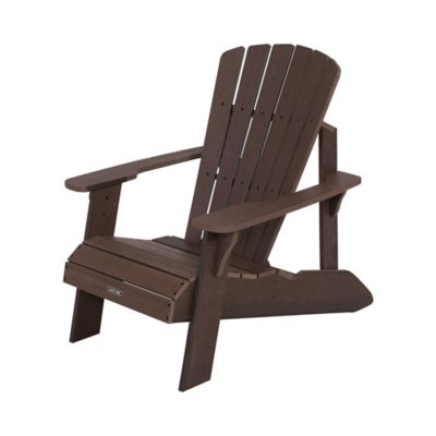 Lifetime Adirondack Chair, Rustic Brown, 38.6 in. L x 20.7 in. W x 14 in. H Seat, 36.9 in. H Seat Back