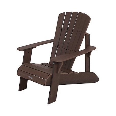 Lifetime Adirondack Chair, Rustic Brown, 38.6 in. L x 20.7 in. W x 14 in. H Seat, 36.9 in. H Seat Back