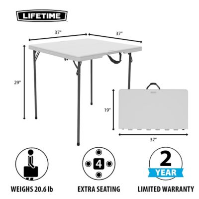 Image showing  37 in. Square Fold-in-Half Portable Table