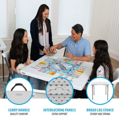 Image showing  37 in. Square Fold-in-Half Portable Table