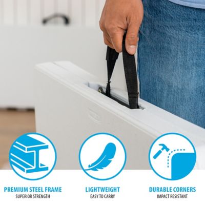 Image showing 5 th Lifetime 37 in. Square Fold-in-Half Portable Table