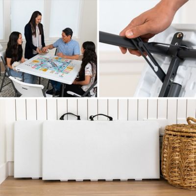Image showing 7 th Lifetime 37 in. Square Fold-in-Half Portable Table