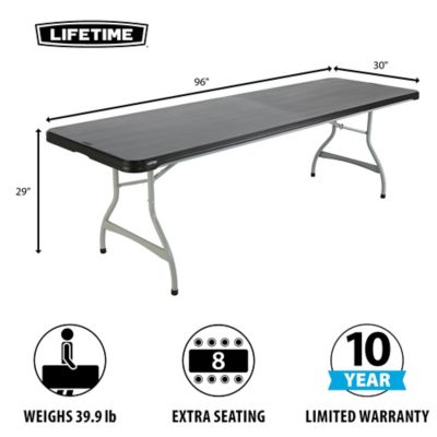Image showing  8 ft. Nesting Commercial Folding Table, 4-Pack