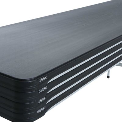 Image showing 9 th Lifetime 8 ft. Nesting Commercial Folding Table, 4-Pack
