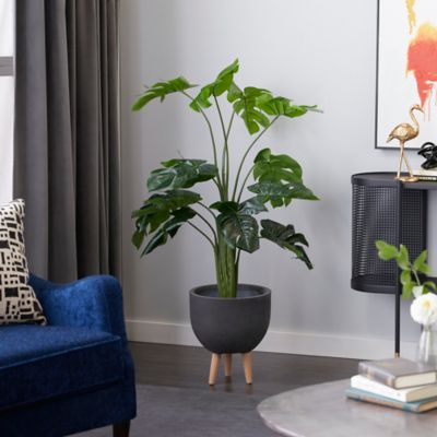 Harper & Willow Ceramic Artificial Monstera Potted Plant