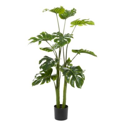 Image showing  48 in. Artificial Monstera Plant in Ceramic Pot