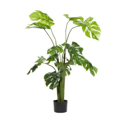 Image showing  48 in. Artificial Monstera Plant in Ceramic Pot