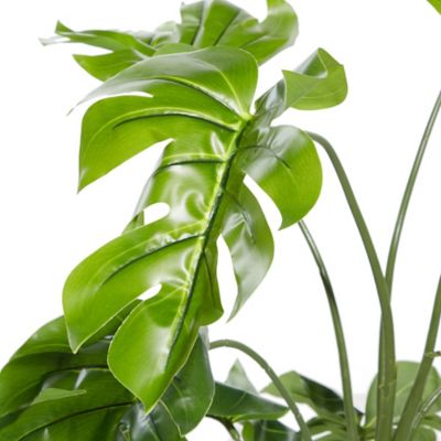 Image showing  48 in. Artificial Monstera Plant in Ceramic Pot