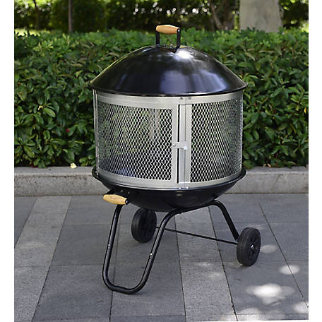 Fire Pits At Tractor Supply Co, Big Horn 47 24 In W Black Steel Wood Burning Fire Pit Review