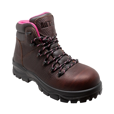 AdTec Women's Waterproof Full-Grain Oiled Leather Cap Toe Work Boots, 6 in.