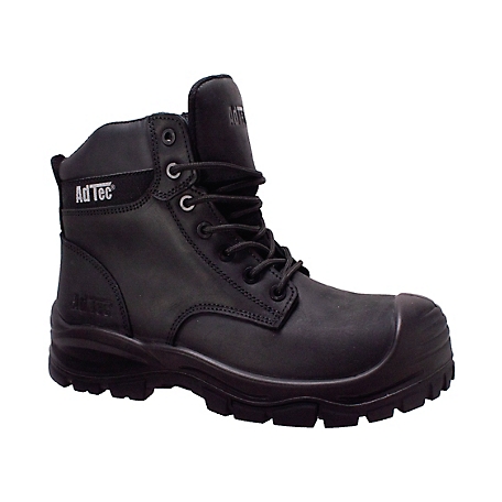 AdTec Men's Waterproof Composite Toe Work Boots, Crazy Horse Leather, 6 in.