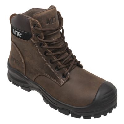 AdTec Men's Waterproof Composite Toe Work Boots, Crazy Horse Leather, 6 in.