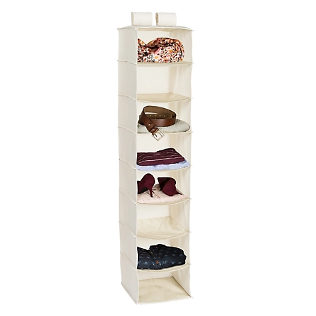 Honey-Can-Do 8-Shelf Hanging Closet Organizer, Natural Canvas