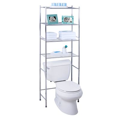 VEIKOUS 22.4-in x 66.9-in x 7.4-in Gray 2-Shelf Over-the-Toilet Storage in  the Over-the-Toilet Storage department at