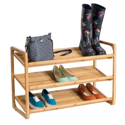 Honey-Can-Do 3-Tier Bamboo Shoe Rack, 13 in. x 30 in. x 20 in.