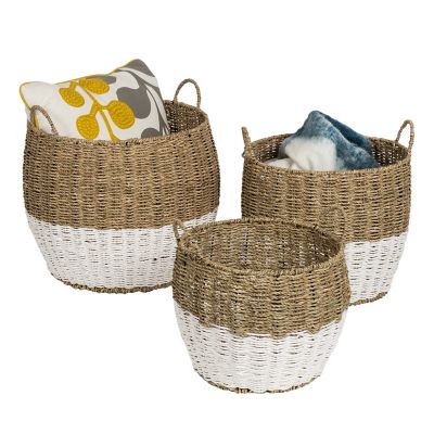 Honey-Can-Do Round Seagrass Baskets, 3 pc.