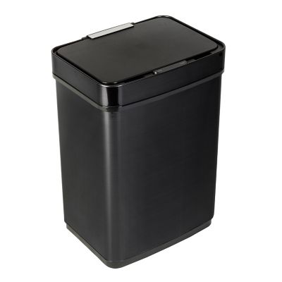 Honey-Can-Do 50 L Trash Can with Motion Sensor, Black Stainless Steel
