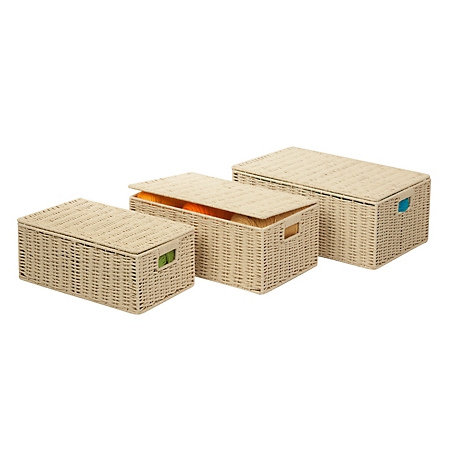 Honey-Can-Do Butter Paper Cord Baskets, 3 pc.