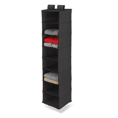 Honey-Can-Do 8-Shelf Hang Organizer, Black Polyester, Vertical