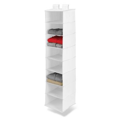 Honey-Can-Do 8-Shelf Hanging Organizer, White Polyester