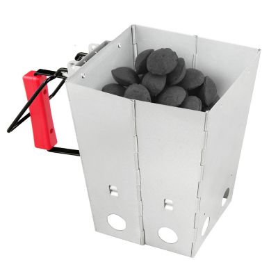 Image showing  Charcoal Foldable Chimney Fire Starter Camping Grill, 10.6 in. x 3.2 in. x 8.5 in., TD1402